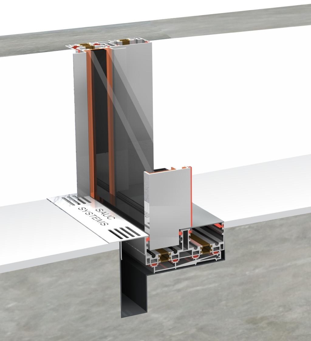 SAUC54 Fusion Rail Heavy Glass Sliding Door, 8m Height, 2000kg Panel, Multipoint Lock, Bulletproof Option, Powder Coat Finish, Premium Commercial Aluminium System